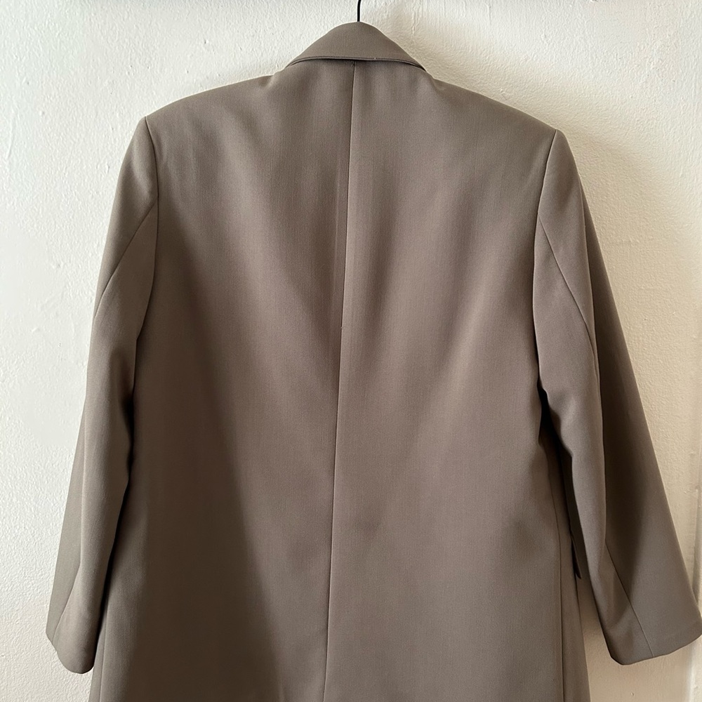 Zara double breasted blazer in olive green